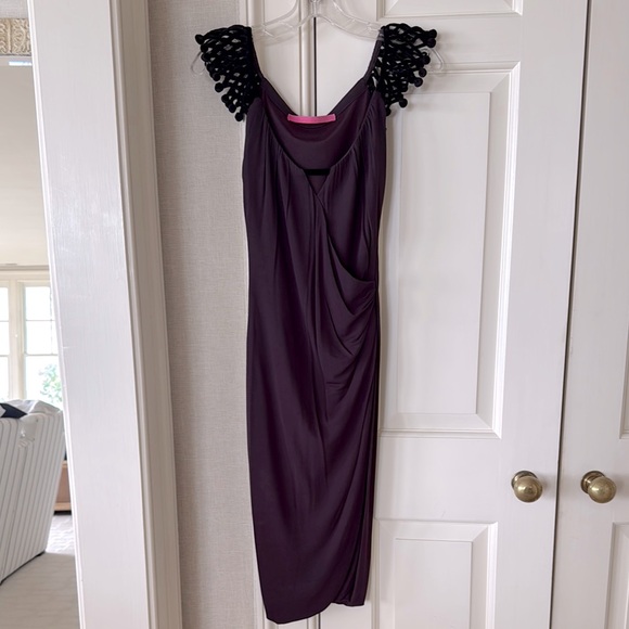 Elegant Eggplant Emanuel Ungaro Women\'s Dress Size 2